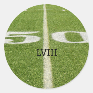 50 Yard Line Football Field Runder Aufkleber