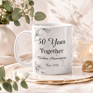 50 Year Anniversary Mug Golden Wedding Anniversary