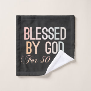 50 Years, 50th birthday design Waschlappen