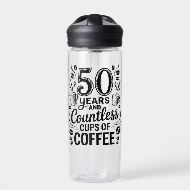 50 Years and Countless Cups of Coffee  Trinkflasche (Vorderseite)