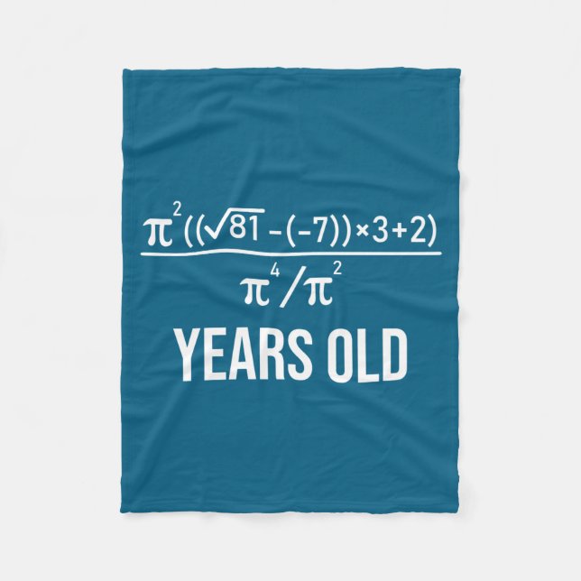 50 Years Old Equation Funny 50th Birthday Math  Fleecedecke (Vorderseite)