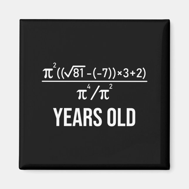 50 Years Old Equation Funny 50th Birthday Math  Magnet (Vorne)