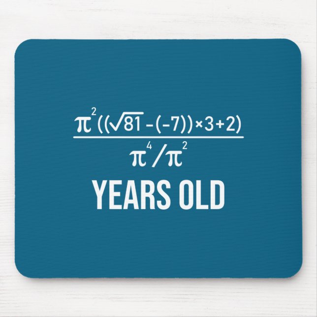 50 Years Old Equation Funny 50th Birthday Math  Mousepad (Vorne)