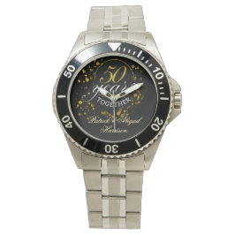 50 Years Together Golden Wedding Anniversary Party Armbanduhr