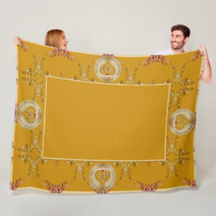 50e/1ère couverture en polaire ocre d'or