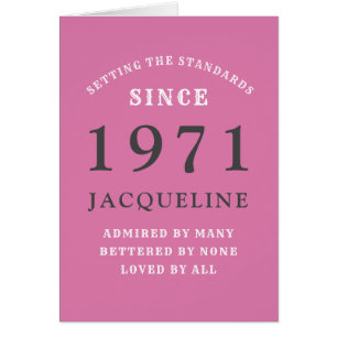 50e anniversaire 1971 Pink Black pour sa personnal