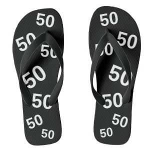 50e anniversaire 50 tongs Motifs