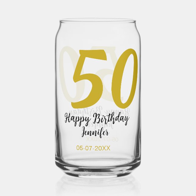 50e anniversaire ajouter nom date année noire modè (Recto)