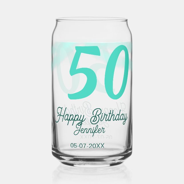50e anniversaire ajouter nom date année vert paste (Recto)