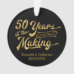 50e anniversaire Black and Gold Photo Keepsaké