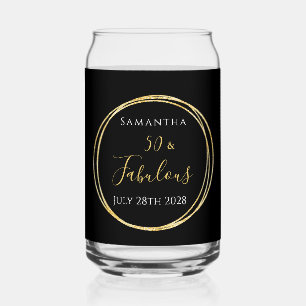 50e Anniversaire Black Gold Personnalisé Parti Fav