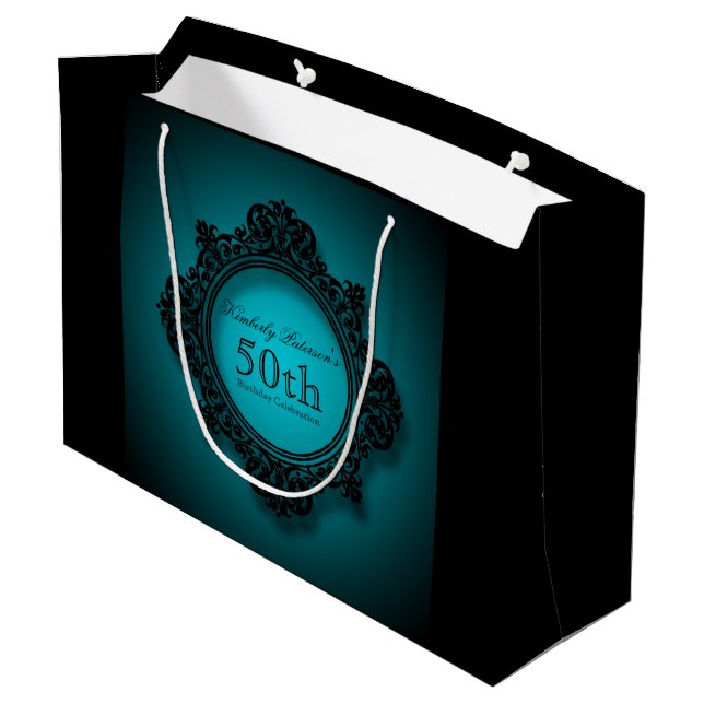 50e anniversaire de célébration Sac cadeau personn (Dos Angle)