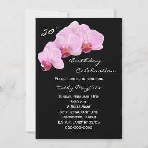 50e anniversaire de fête Invitation Orchidées