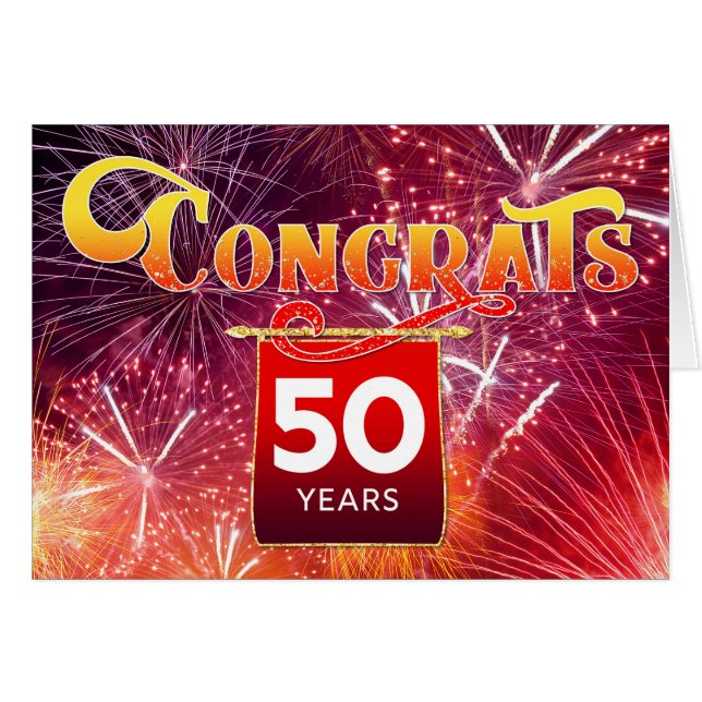 50e anniversaire de l'employé - Feu d'artifice de  (Devant horizontal)