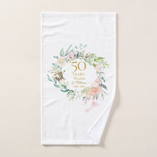 50e anniversaire de mariage aquarelle florale