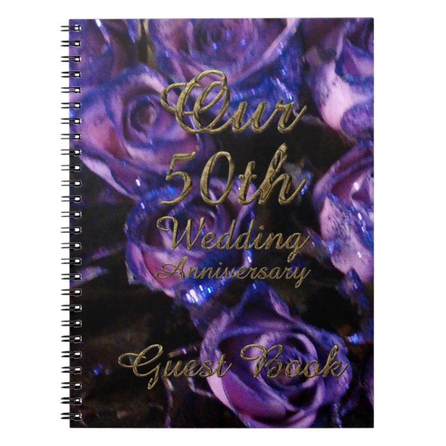 50e anniversaire de Mariage Livre d'or Floral (Devant)