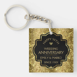 50e anniversaire de mariage or et noir