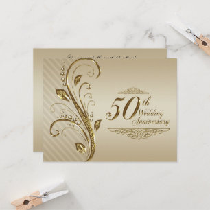 50e anniversaire du Mariage Carte d'invitation