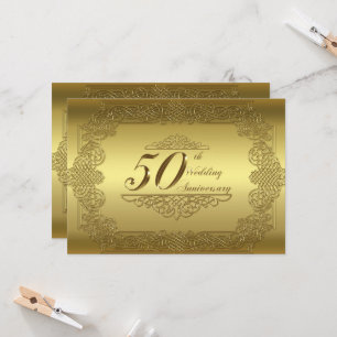 50e anniversaire du Mariage Carte d'invitation