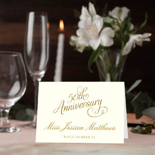 50e Anniversaire du Mariage d'or Cartes de Place