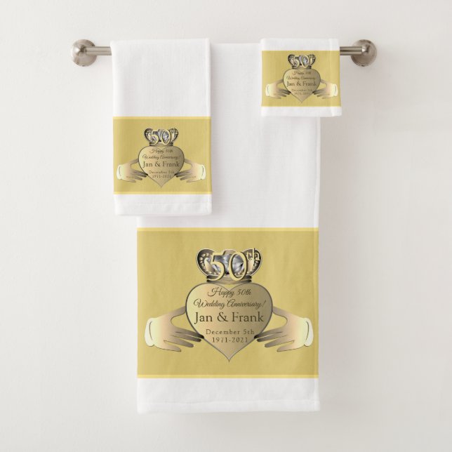 50e anniversaire du Mariage Golden Claddaugh (En situation)