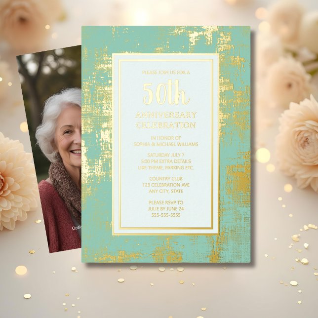 50e anniversaire du Mariage Invitation d'or (Créateur téléchargé)
