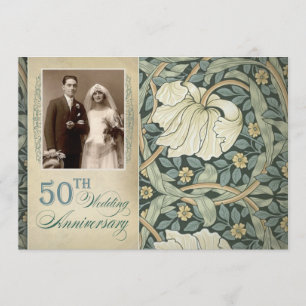 50e anniversaire du mariage invitations photo