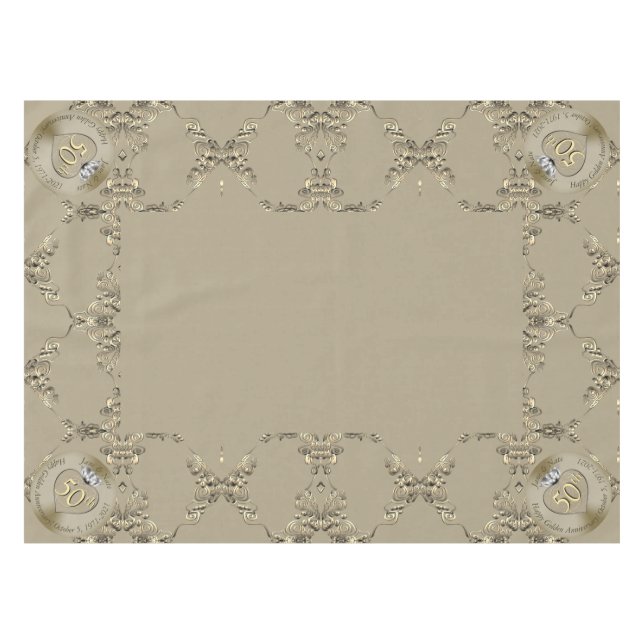 50e anniversaire du Mariage Nappe (Devant (Horizontal))