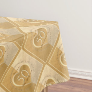 50e anniversaire du Mariage Nappe d'or ocre
