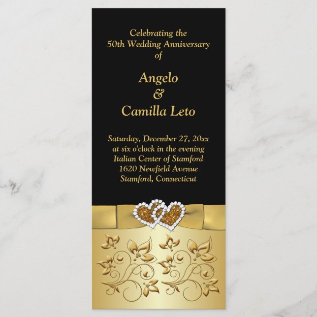 50e anniversaire du Mariage Programme de renouvell (Devant)