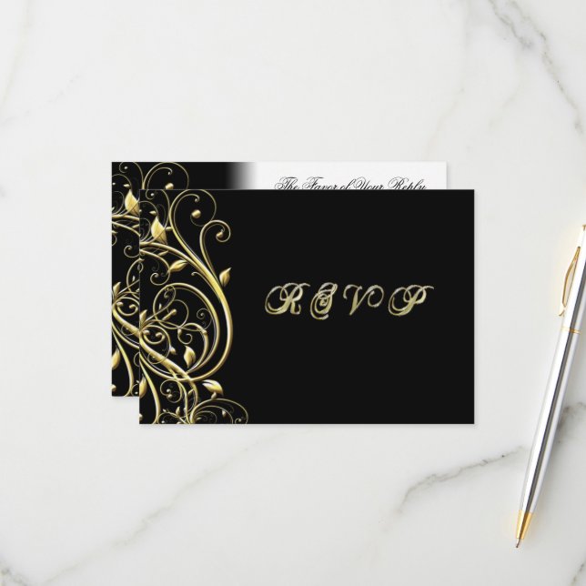 50e anniversaire du Mariage RSVP (Devant/Arrière en situation)