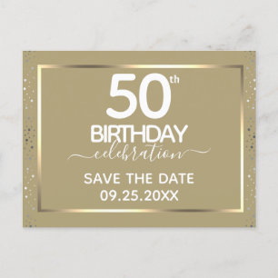 50e anniversaire Enregistrer la date Invitation