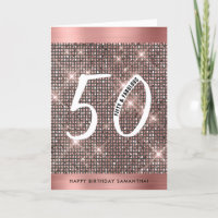 50e anniversaire heureux Carte Chic branchée