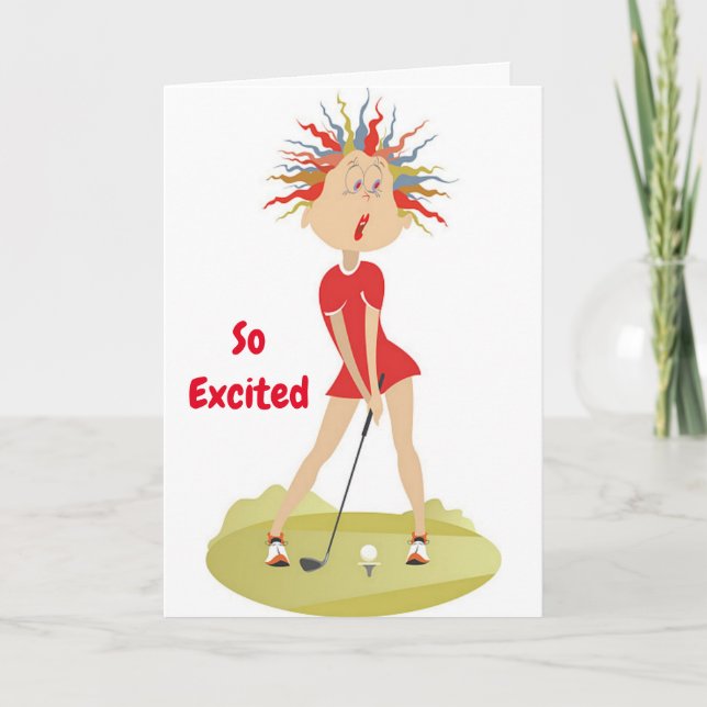 **50e anniversaire HUMOUR pour GOLFER** Carte (Devant)
