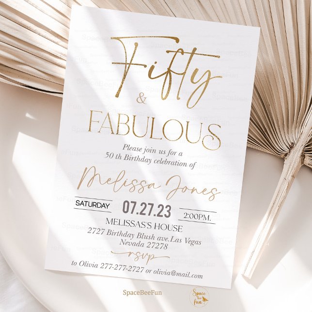 50e anniversaire Invitation Brunch Invitation (50th birthday Invitation,Brunch Invitation,50th birthday invite,for her Adult Birthday,boho party bi)