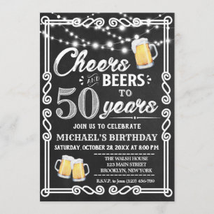 50e anniversaire Invitation  Chefs et bières