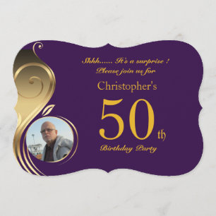 50e, Anniversaire Invitation Homme N'importe quel 