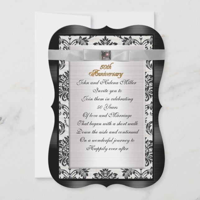 50e anniversaire invitation nouvelle forme! (Devant)