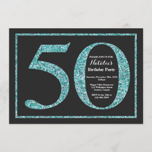 50e anniversaire Invitation Parties scintillant Tu