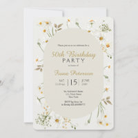 50e anniversaire invitation pour elle
