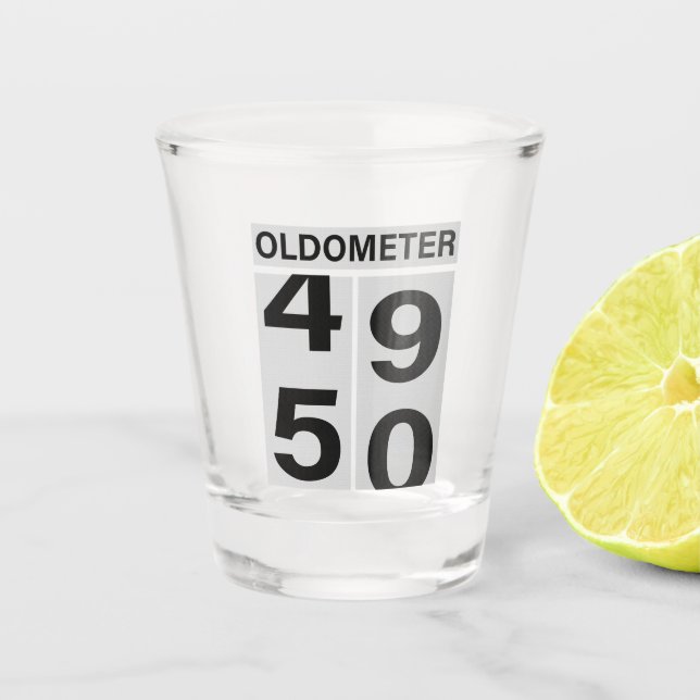 50e anniversaire Oldomètre verre de tir (Devant)