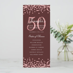 50e Anniversaire Programme Rose Gold Bourgogne Con