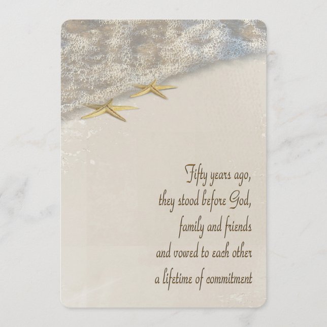 50e anniversaire Vow renouveau programme de mariag (Devant)