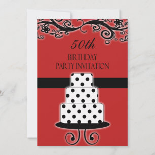 50e fête d'anniversaire Invitation personnalisée