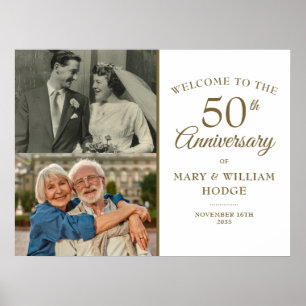 50e mariageAnniversaire 2 Affiche de bienvenue pho