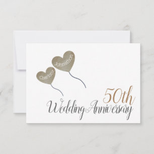 50ème Anniversaire d'or ballon cardiaque merci