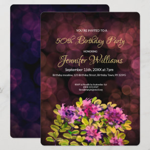 50ème anniversaire invitation thym
