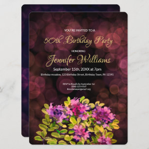 50ème anniversaire invitation thym