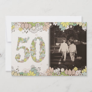 50ème NOCES D'OR Invitation Photo Anniversaire de 