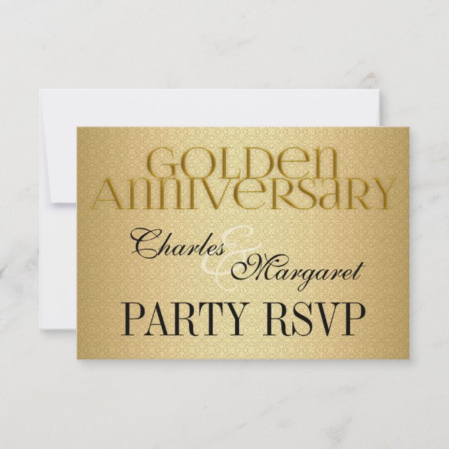 50ème Parti Annivsersaire Mariage d'or RSVP (Devant)